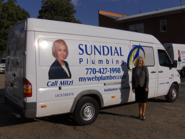 Service Vehicle with Reflective Vinyl