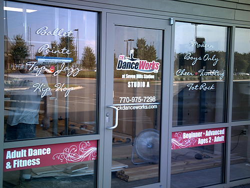 White and Printed Full-Color Window Graphics