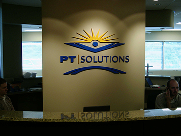 PT Solutions Lobby Sign