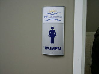 Custom ADA Restroom Sign with Logo