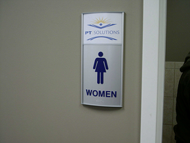 ADA Restroom Sign with Logo