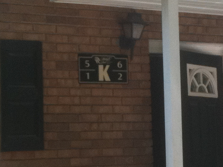 Apartment Building & Unit Numbers Sign