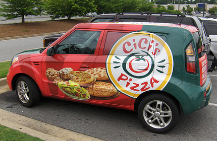 Pizza Wrap Car