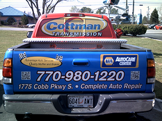Cottman Transmission Truck Wrap Back