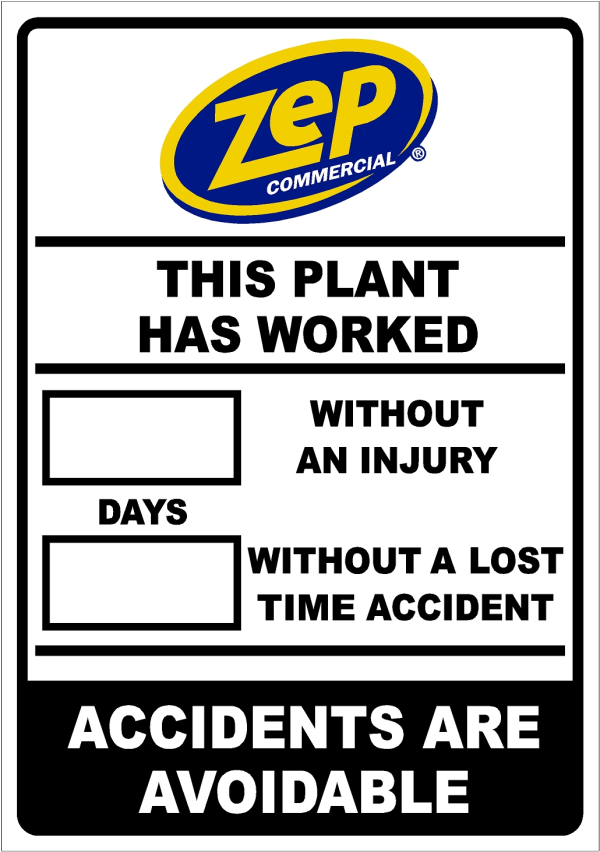 Days Without Incident Safety Sign