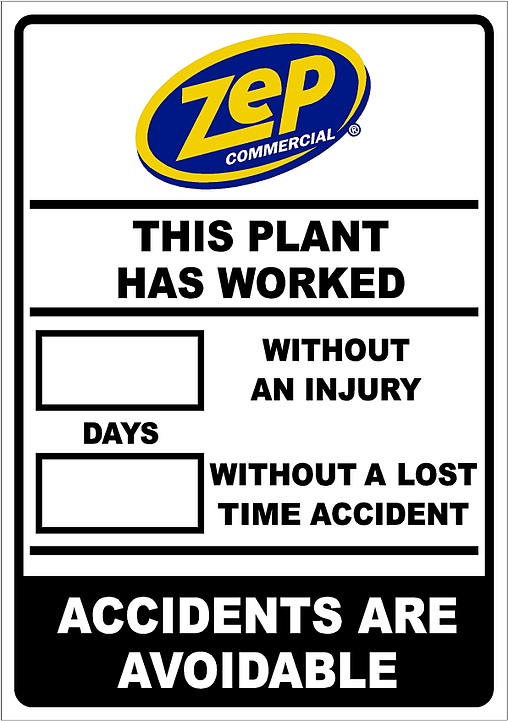 Days Without Incident Safety Sign