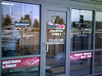 White and Printed Full-Color Window Graphics
