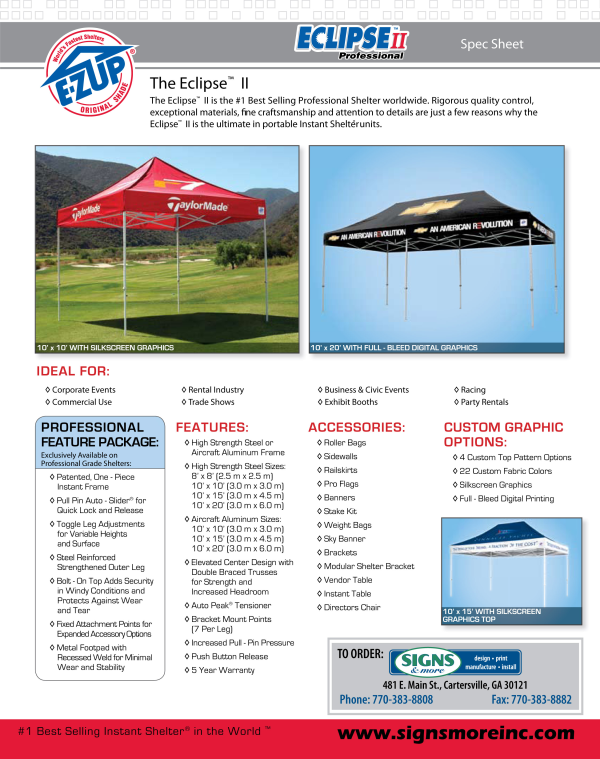 EZ Up Tent Pg. 1