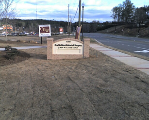 Faux Brick Monument Sign to Match Brick Building