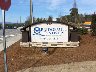 Stone and Stucco Monument Sign