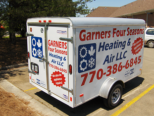 Trailer with Vinyl Lettering