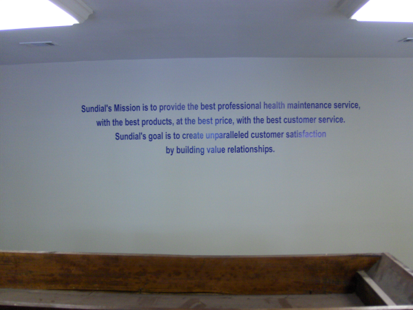 Mission Statement in Cut Vinyl