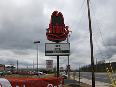 Arby's Pylon Sign with Readerboard