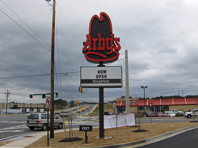 Arby's Pylon Sign with Readerboard