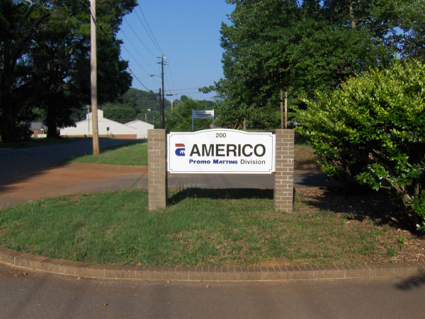 Brick Monument with Routed PVC Sign