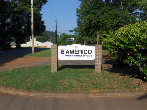 Brick Pillars with Routed PVC Sign