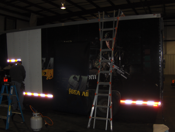Installing US Navy Trailer Wrap