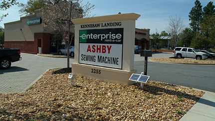 Monument Sign with Solar Lighting