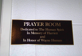 plaque prayer room