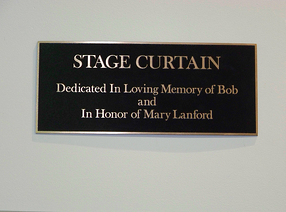 Plaque Stage curtain