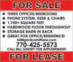 Sale or Lease