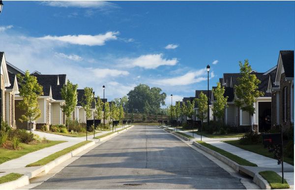 Street with Blue Sky Added