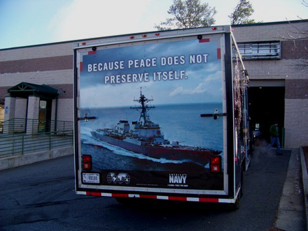 US Navy Recruitment Trailer Wrap Back