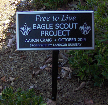 Eagle Scout Aluminum Plaque on Stand