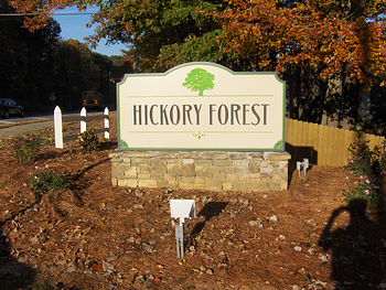 Stone and PVC Neighborhood Sign