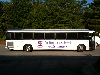 Darlington School Soccer Academy Bus, vehicle graphics rome