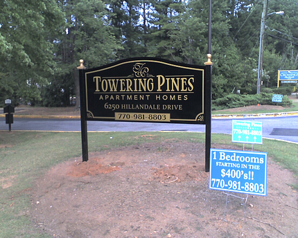 Post & Panel Apartment Entrance SIgn