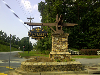 Stone & Cedar Base with Routed Sign