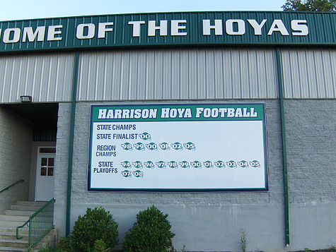 School Football Sign