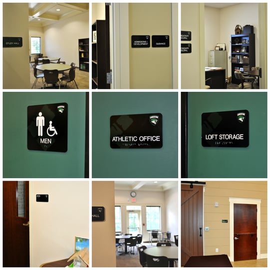 ADA Sign Collage, ada braille signs
