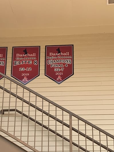 Allatoona High School - Baseball - Pennant Signs - Routed - Aluminum Sign 060521 2