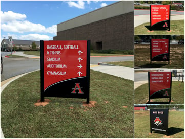Allatoona_High_School_Wayfinding_Directional_Sign_Collage, school signs