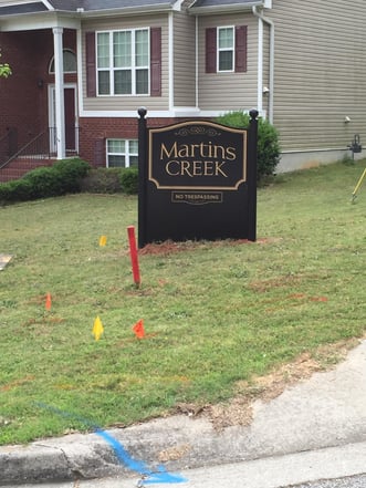 Aluminum Neighborhood Entrance Sign