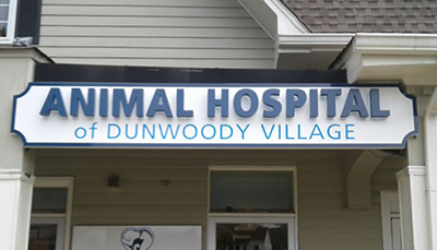 Animal Hospital of Dunwoody - Channels Letters on a Aluminum Pan