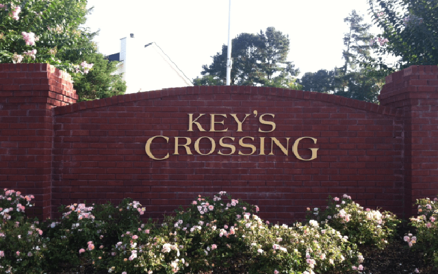 Anodized Aluminum Letters on Brick