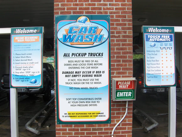 Car Wash Pricing and Service Signs Acworth GA