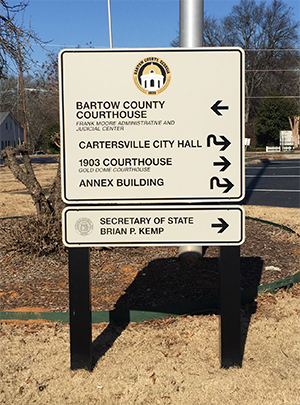 Bartow-County-MooreBldg-Courthouse-Wayfinding-Secretary-of-State-sign