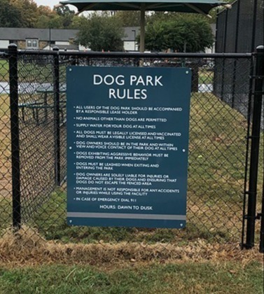dog park rules