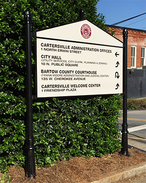 Cartersville-Wayfinding-Post-and-Panel-Sign