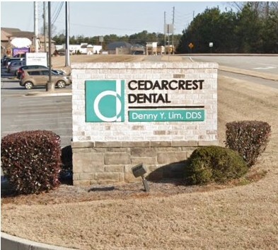Cedarcrest Dental Monument with 3-Dimensional Letters - Acworth, Paulding County