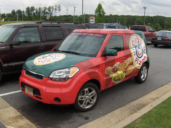 Pizza Delivery Vehicle Wraps for Atlanta