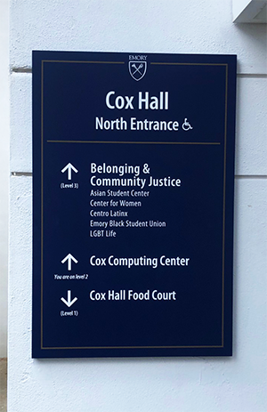 Cox Hall Pan Metal Sign