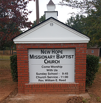 Dimensional Letter & Vinyl ACM Panel & teeple - New Hope Missionary Baptist Church
