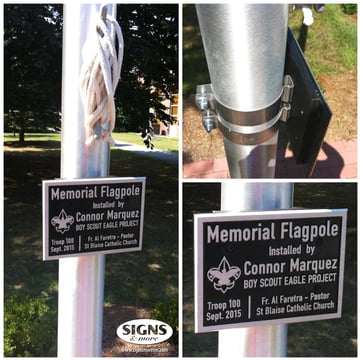 Flag Pole Mounted Plaque