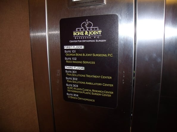 Wall Directories by Elevators Atlanta