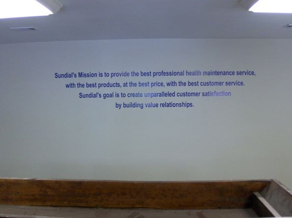 Vinyl Graphics for Mission Statement Wall Atlanta